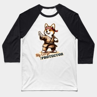 Corgi karate Baseball T-Shirt